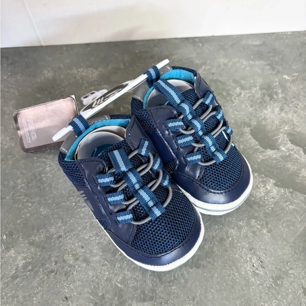 Reebok blue navy crib sneaker shoe unisex boys size 3 new